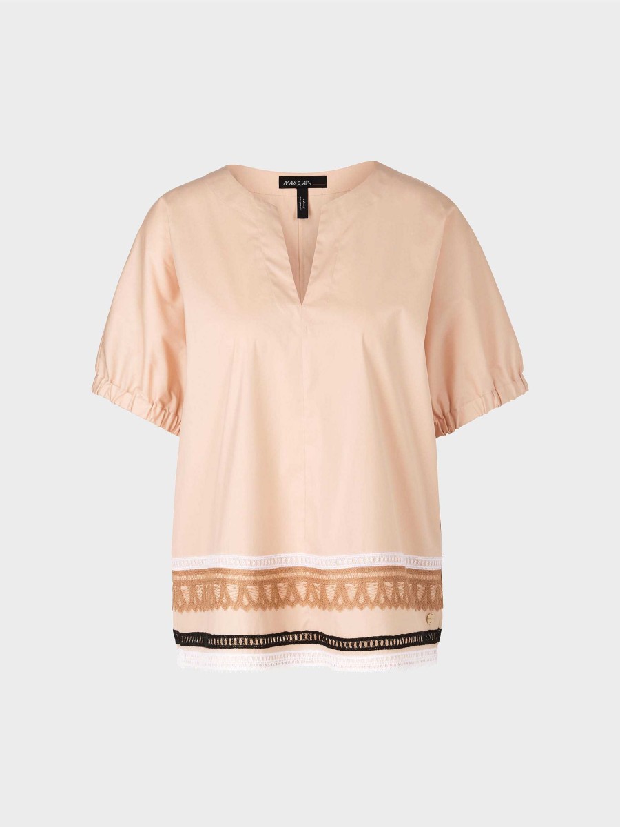 Marc Cain Weite Bluse Mit Spitzendetails | Blusen & Tuniken