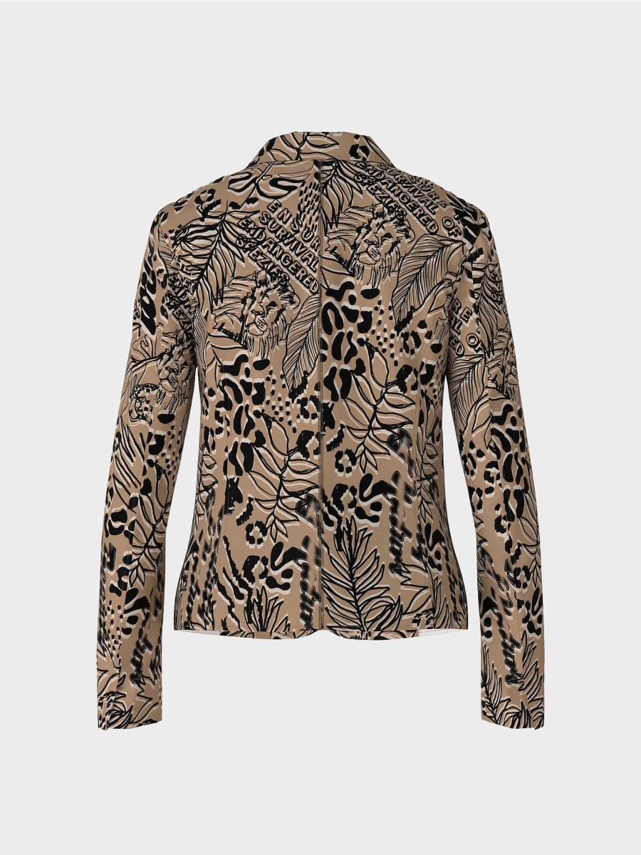 Marc Cain Jerseyblazer Mit Floralem Print | Hosenanzuge