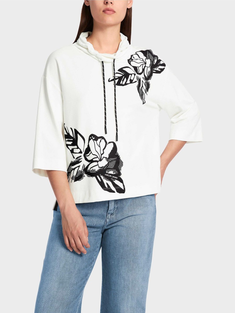 Marc Cain Sweatshirt Mit -Armel Und Frontprint | Pullover & Sweatshirts