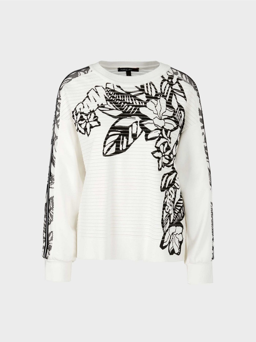 Marc Cain Sweater Mit Print Knitted In Germany | Pullover & Sweatshirts