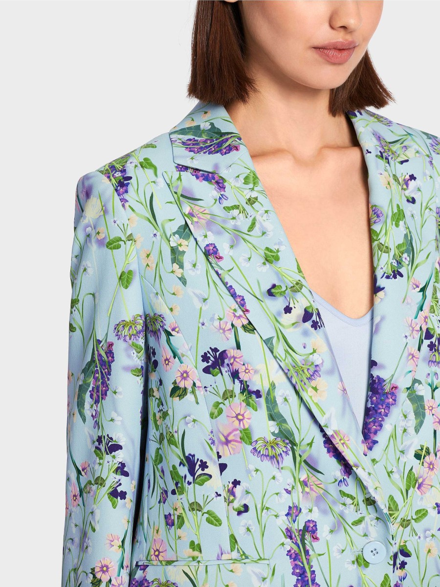 Marc Cain Floral Bedruckter Blazer | Hosenanzuge