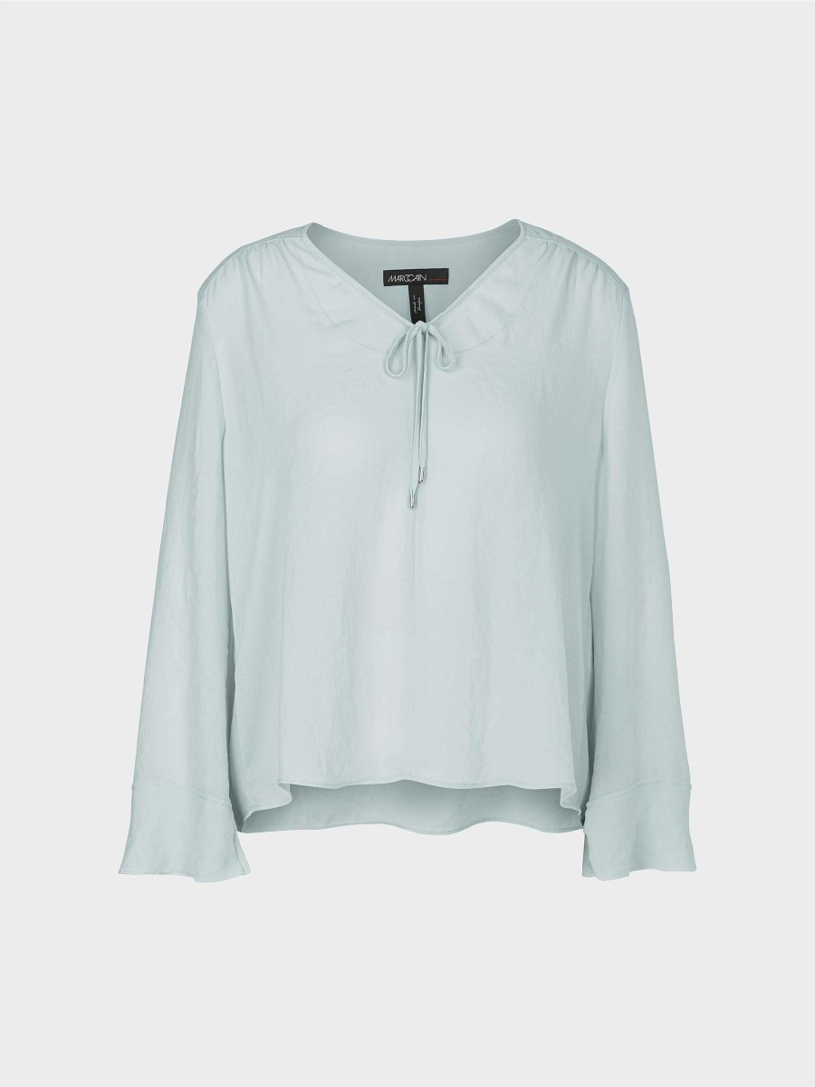 Marc Cain Langarmelige Bluse Aus Recycelter Faser | Blusen & Tuniken