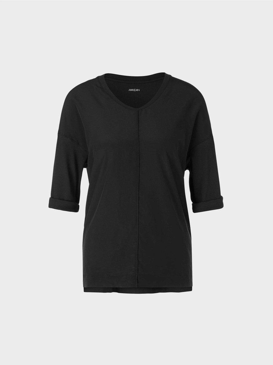 Marc Cain Blusenshirt Aus Material-Mix | Blusen & Tuniken