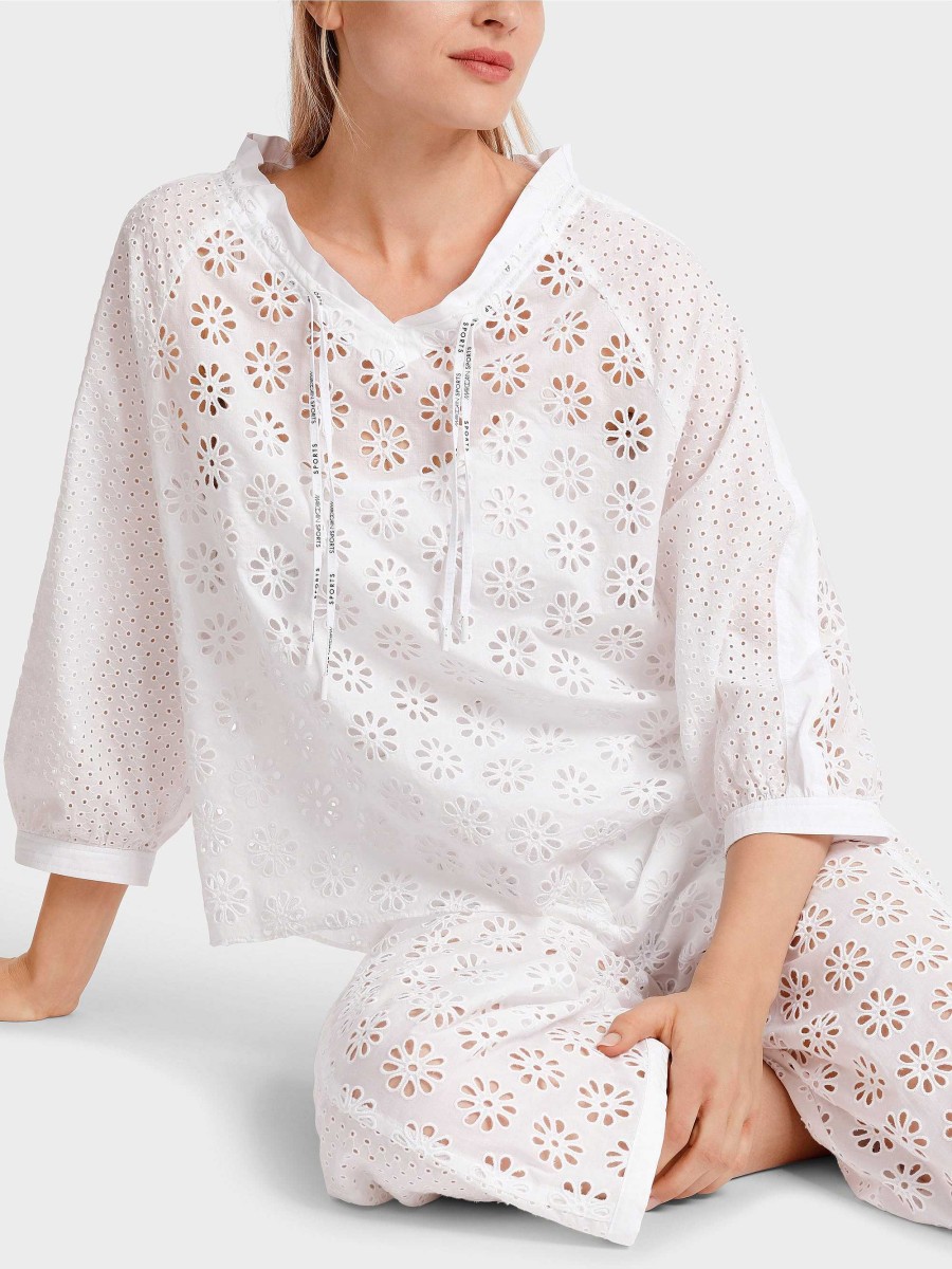 Marc Cain Bluse Mit Lochstickerei | Blusen & Tuniken