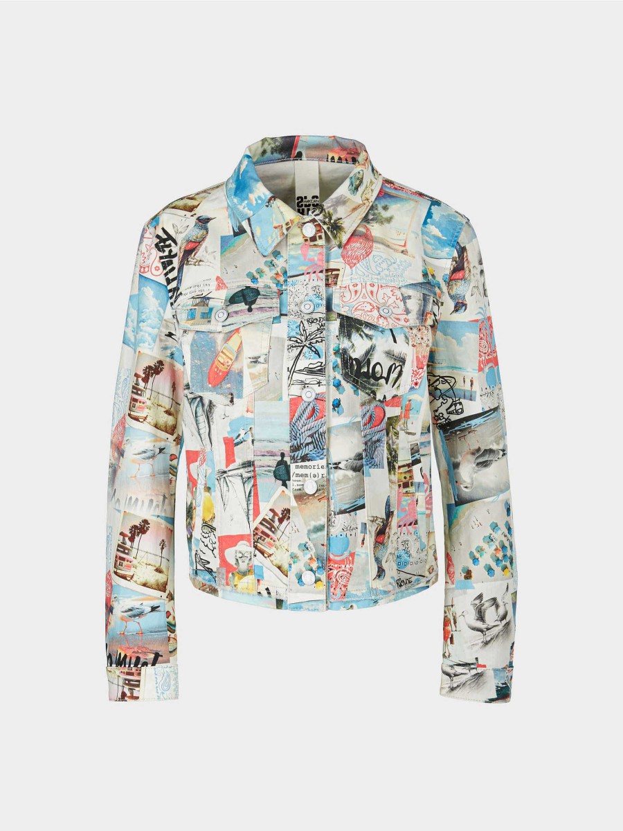 Marc Cain Rethink Together Printed Denim Jacket | Jacken