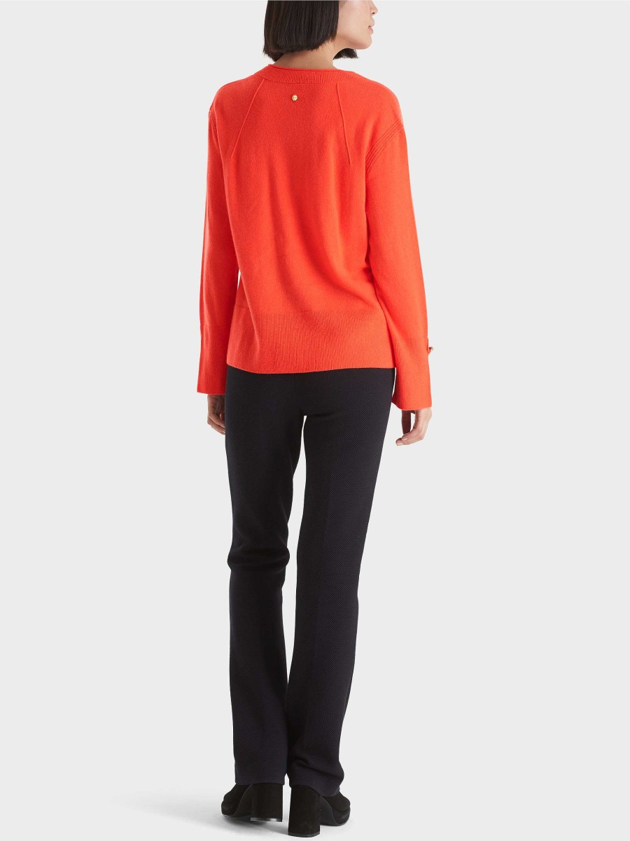 Marc Cain V-Neck-Pulli "Rethink Together" | Strick