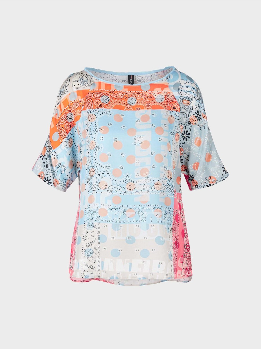 Marc Cain Bedruckte Bluse "Rethink Together" | Blusen & Tuniken