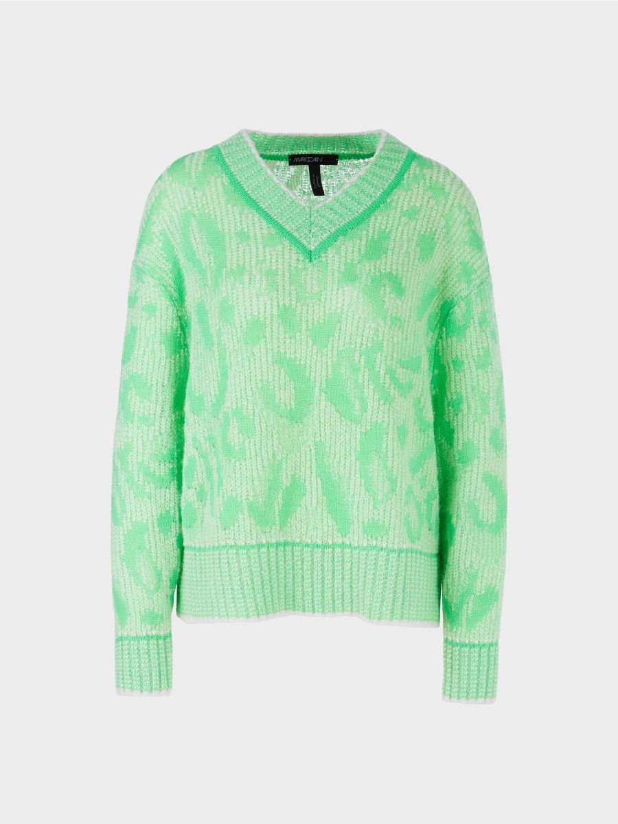 Marc Cain Gemusterter Sweater Knitted In Germany | Strick