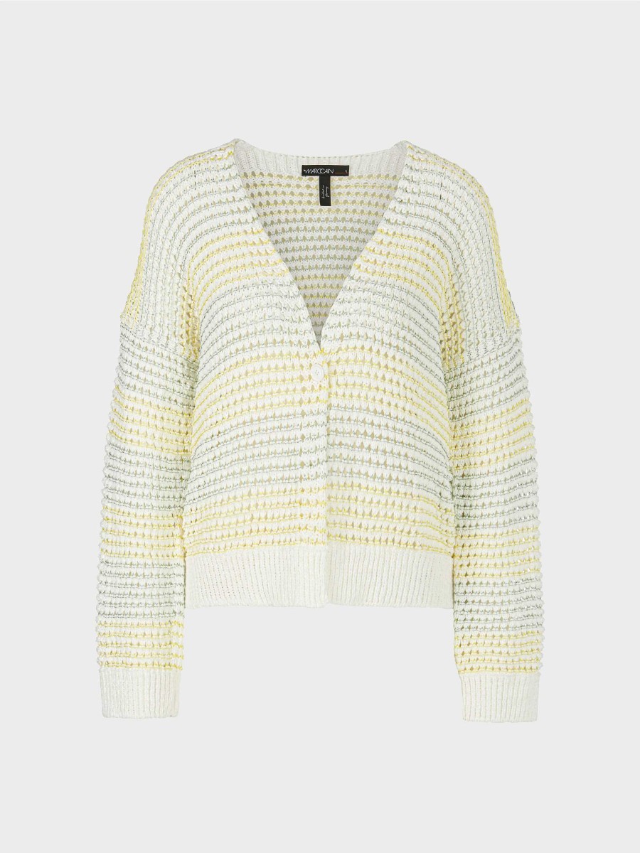 Marc Cain Gestreifter Cardigan Knitted In Germany | Jacken