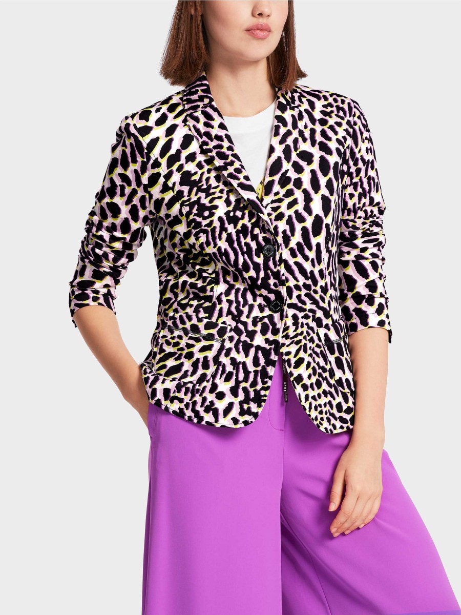 Marc Cain Korpernaher Blazer Mit Leo-Print | Blazer