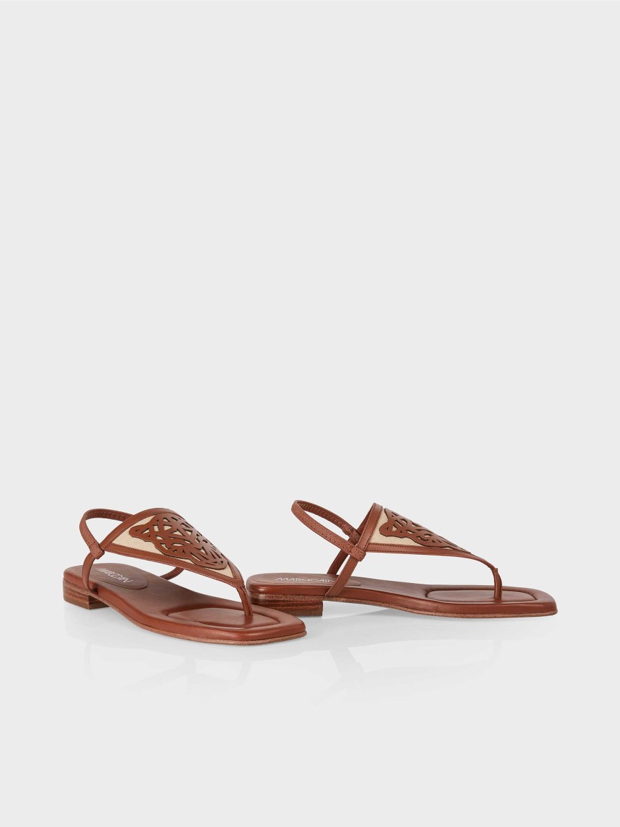 Marc Cain Zehensandalen Mit Leokopf | Schuhe