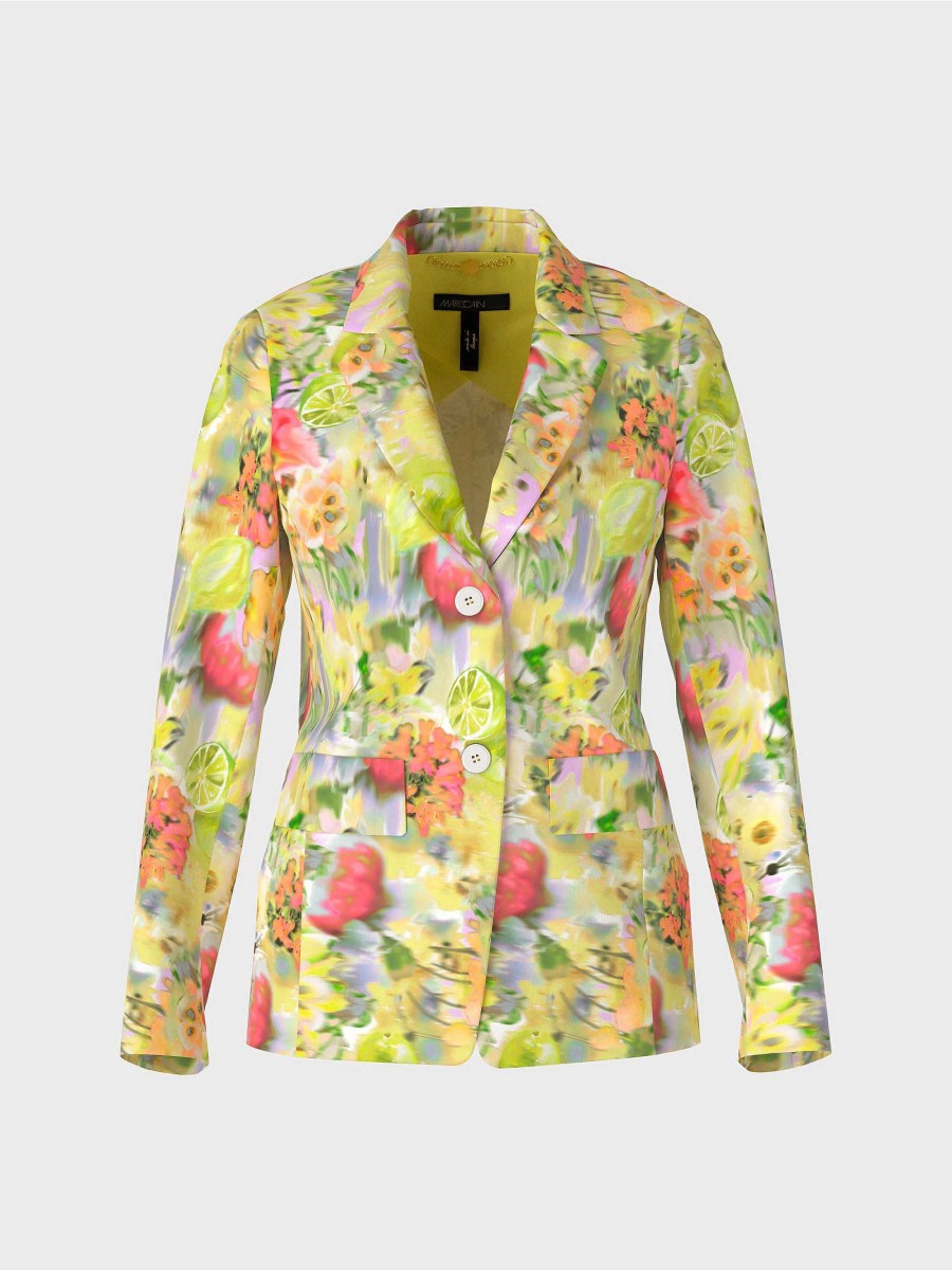 Marc Cain Blazer Im Aktuellen Blurry Print | Hosenanzuge