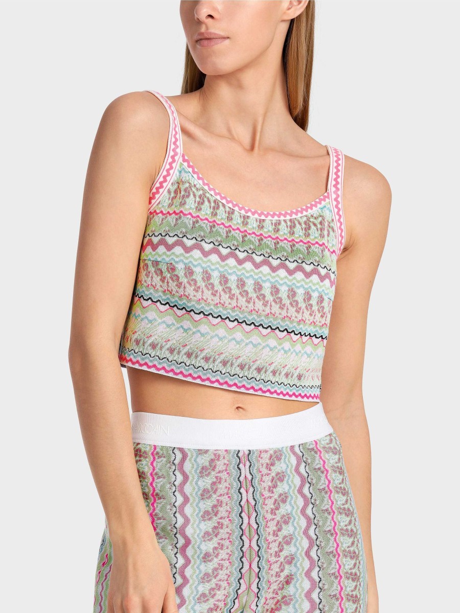 Marc Cain Crop-Top Mit Tragern, Knitted In Germany | Strick