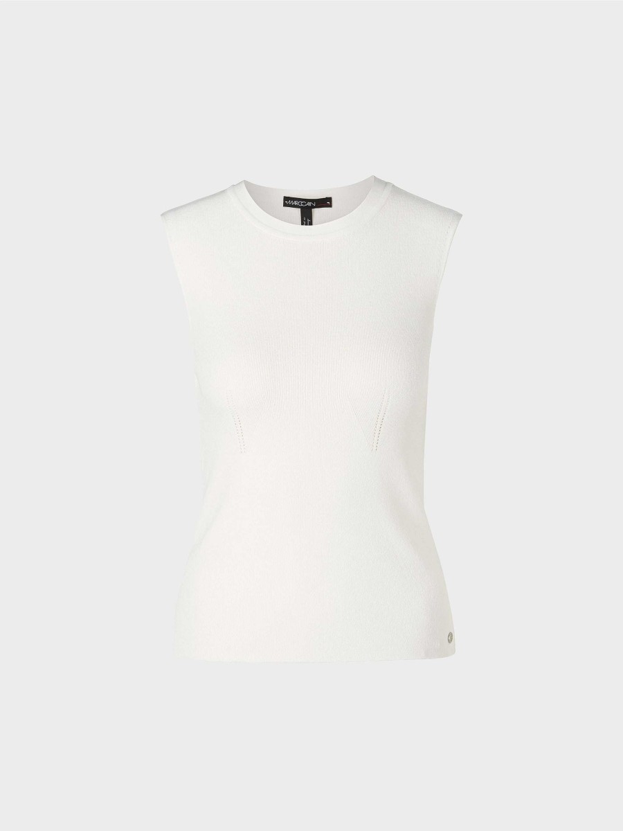 Marc Cain Armelloses Top Knitted In Germany | Strick