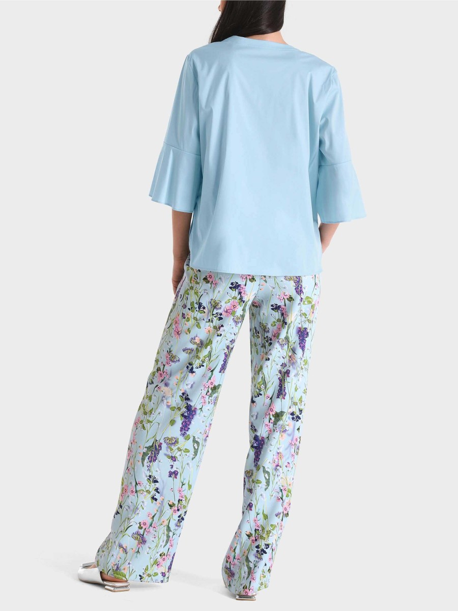 Marc Cain Bluse Mit Volantarmel | Blusen & Tuniken