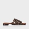 Marc Cain Pantoletten Mit Leoprint | Schuhe