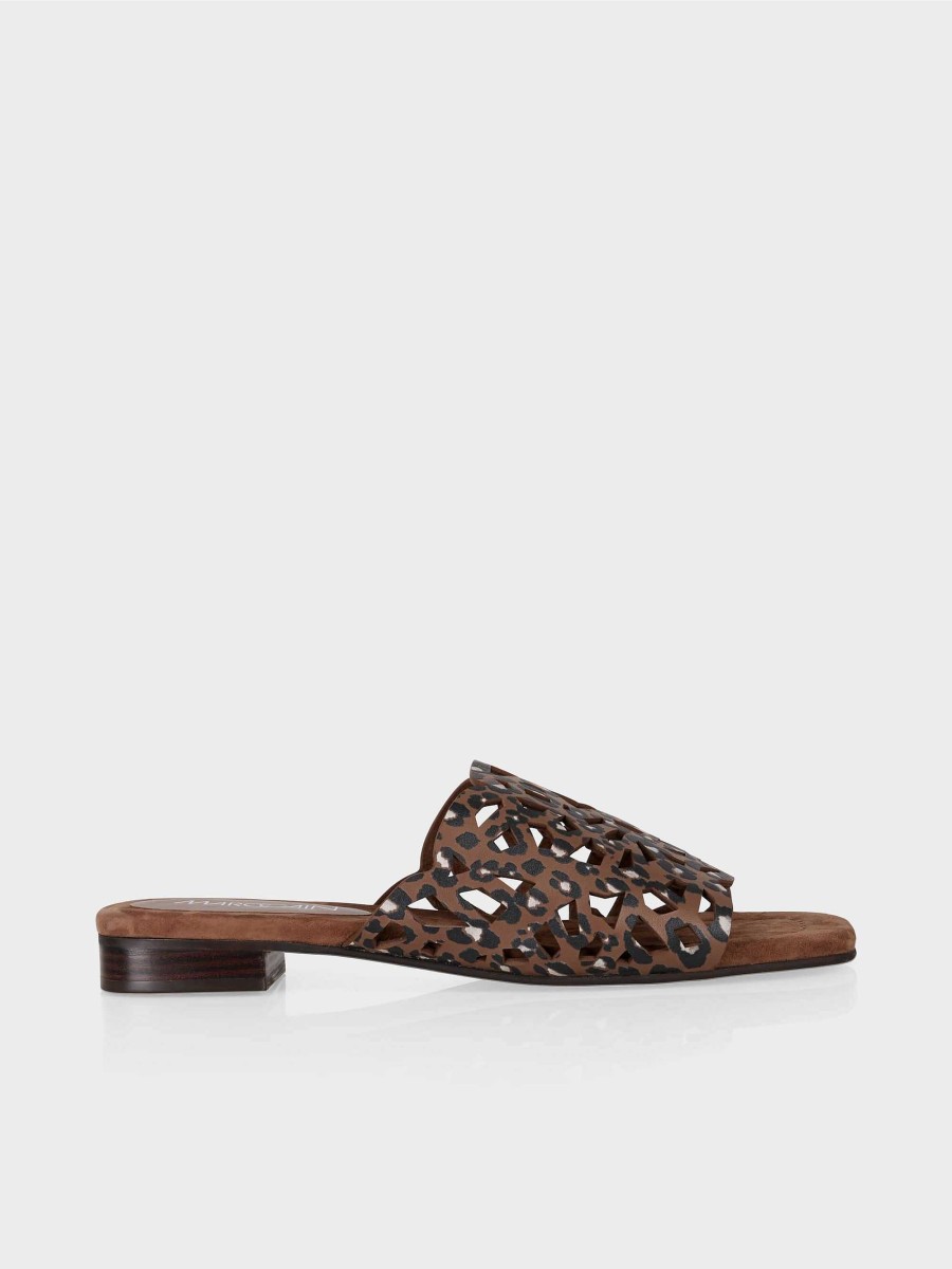 Marc Cain Pantoletten Mit Leoprint | Schuhe