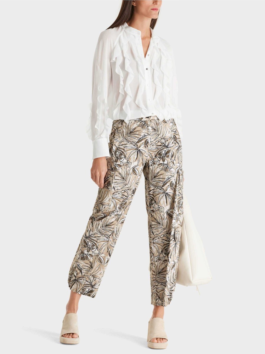 Marc Cain Cargohose Renton Mit Floralem Print | Hosen