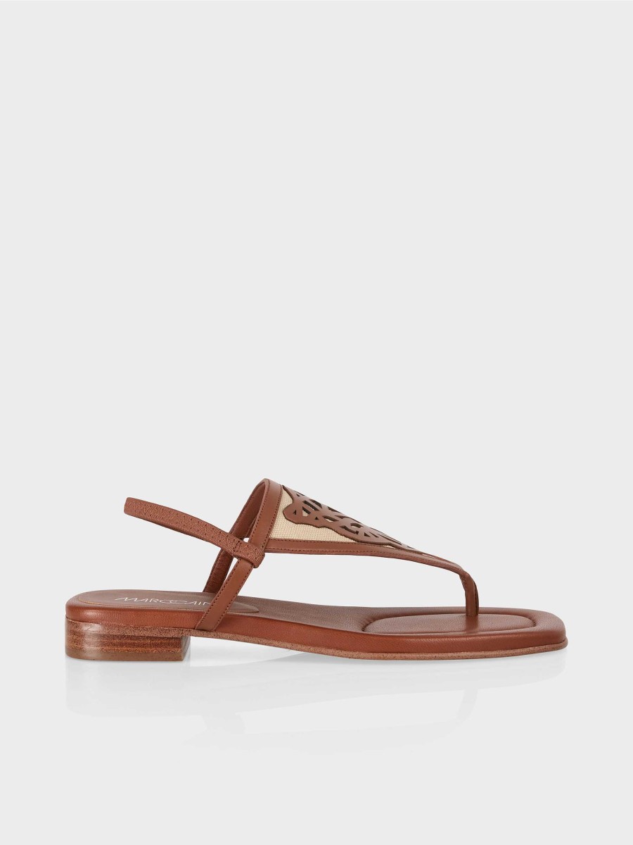 Marc Cain Zehensandalen Mit Leokopf | Schuhe