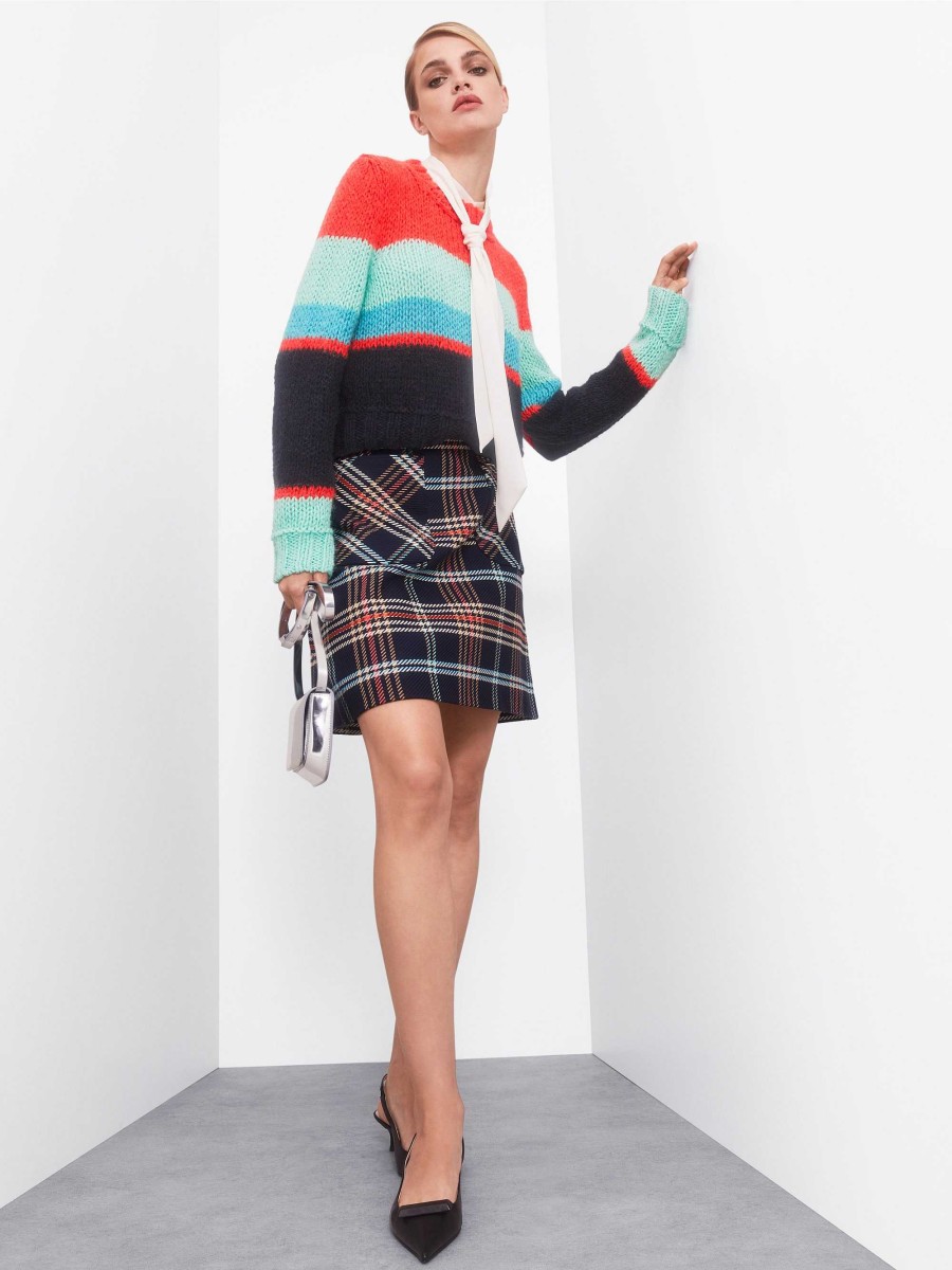 Marc Cain Color-Blocking-Pulli Knitted In Germany | Strick