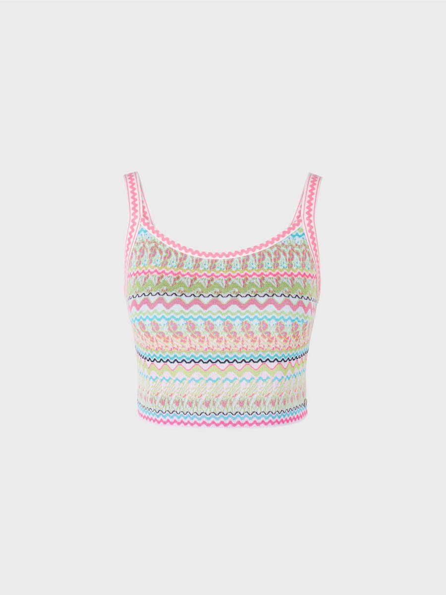 Marc Cain Crop-Top Mit Tragern, Knitted In Germany | Strick