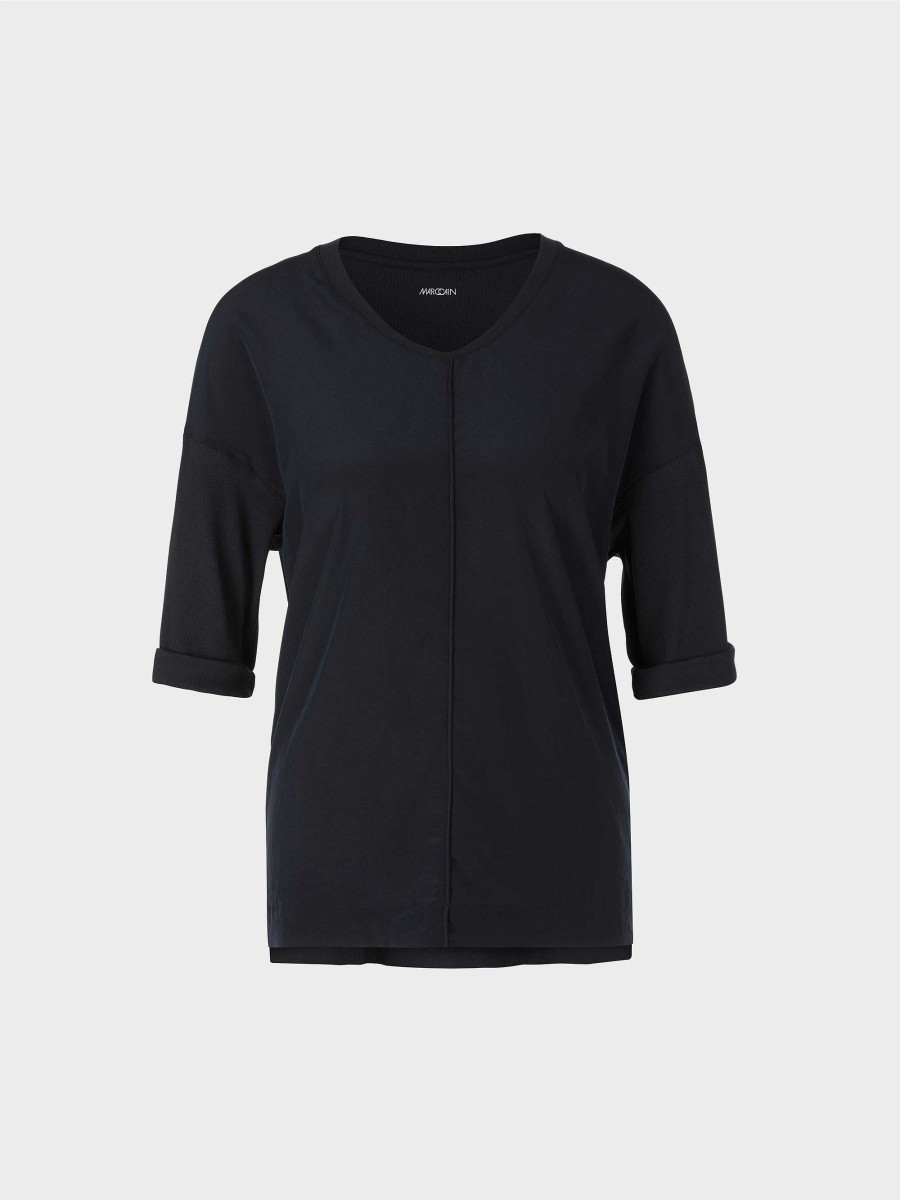 Marc Cain Blusenshirt Aus Material-Mix | Blusen & Tuniken