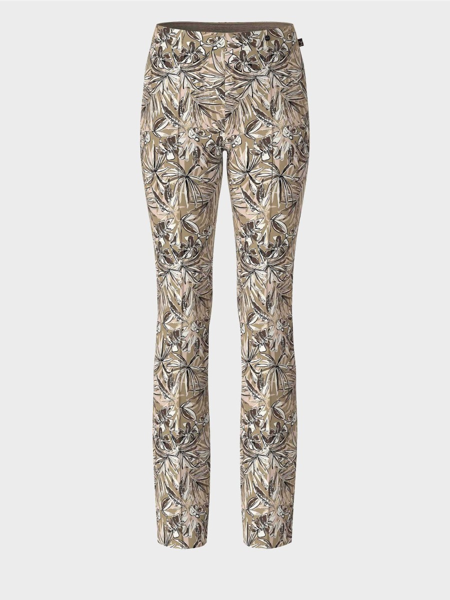 Marc Cain Hose Frederica Mit Floralem Print | Hosen