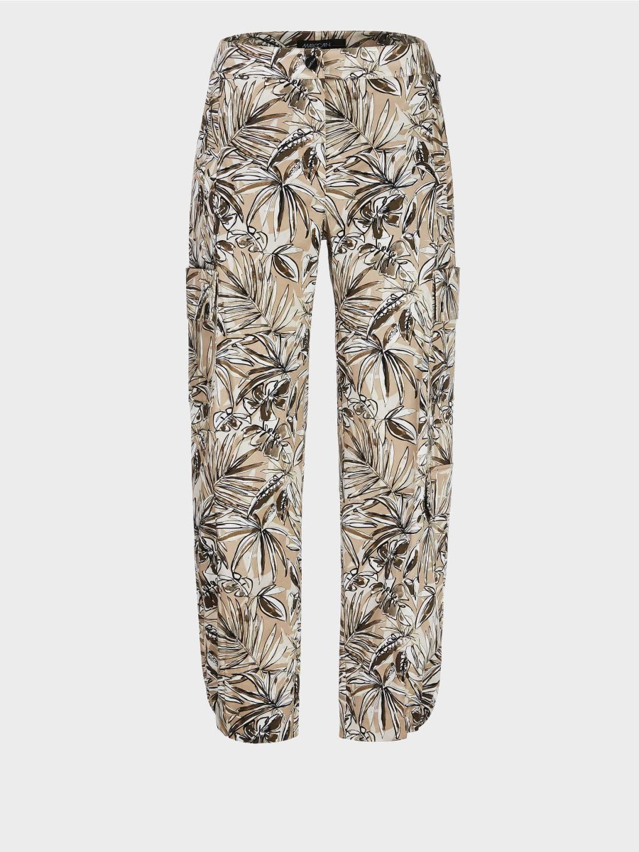 Marc Cain Cargohose Renton Mit Floralem Print | Hosen